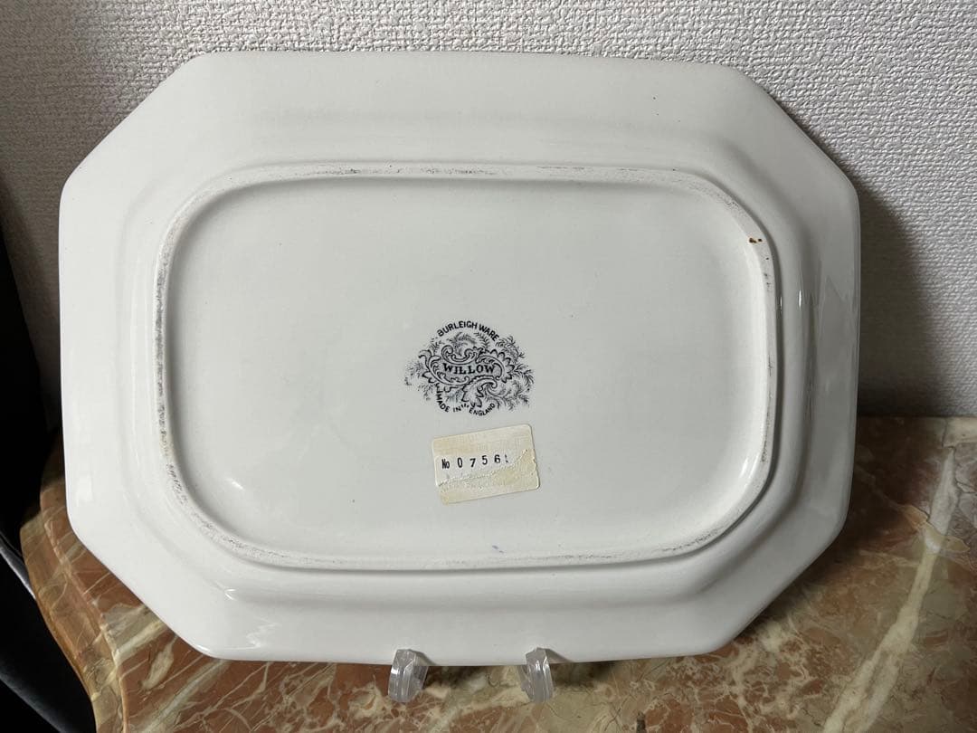 【廃盤/新品】バーレイ　ブラックウィロー　32cmプレート　角皿(大皿)