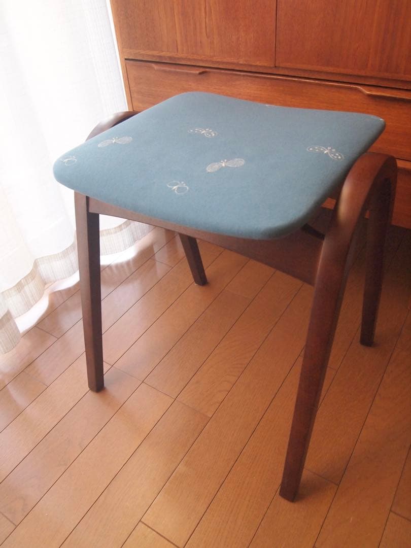 ミナペルホネン 秋田木工 剣持スツールB ハンドメイド タンバリン 生地 チェア