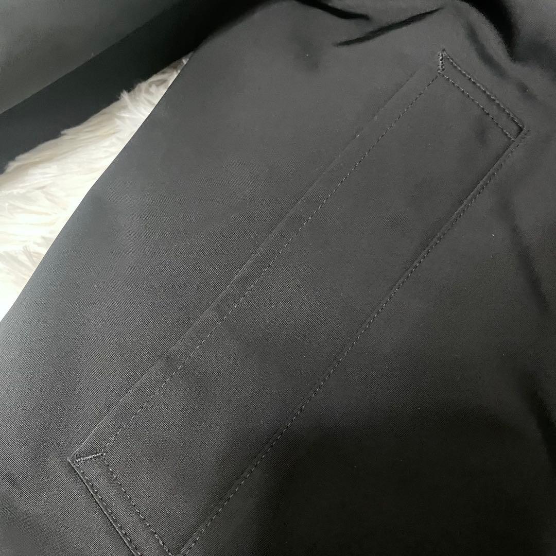 BARNEYS NEWYORKメンズ ステンカラーコート 中綿ライナー付き 黒