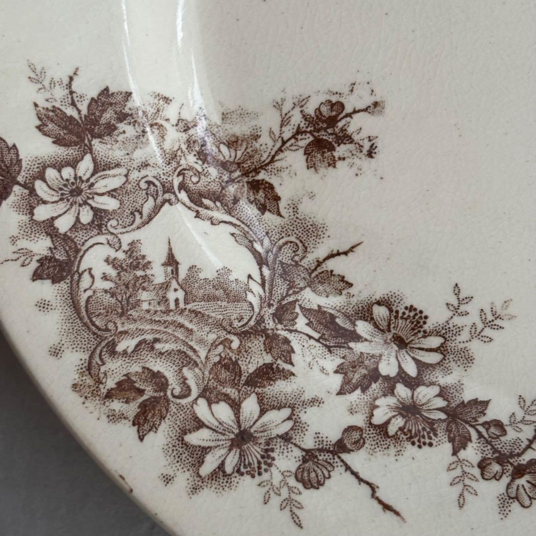 フランスアンティーク ショワジールロワ POMPADOUR ディナープレートB