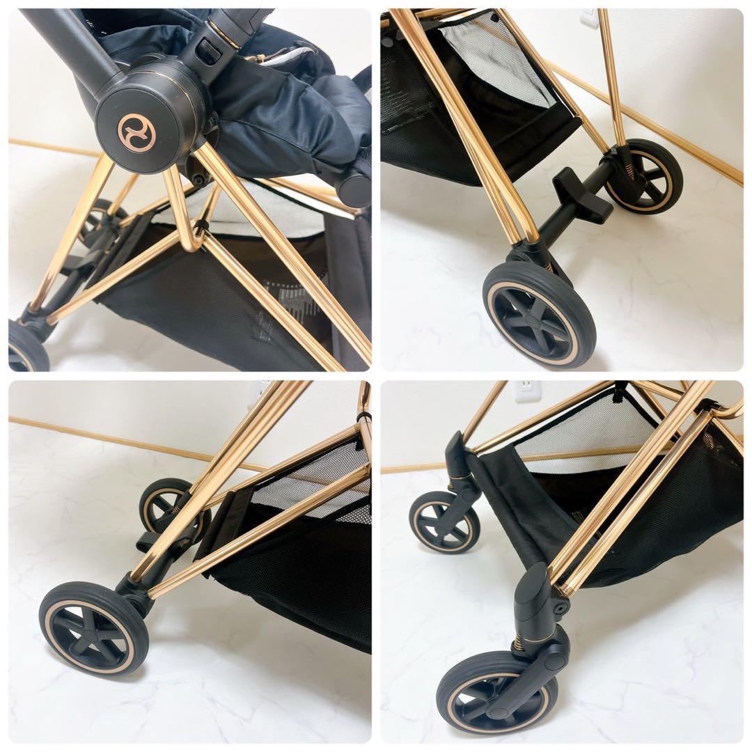 美品✨️サイベックス ミオス ローズゴールド 軽量 ベビーカー アダプター付き