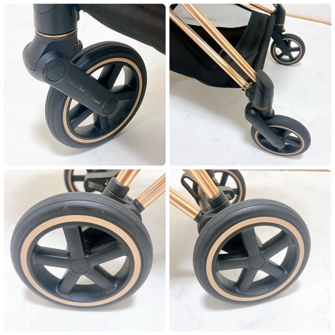 美品✨️サイベックス ミオス ローズゴールド 軽量 ベビーカー アダプター付き