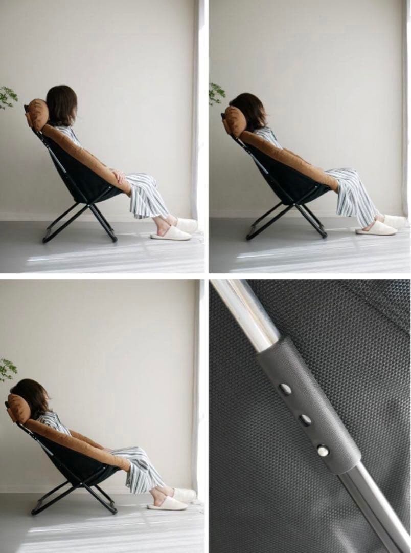 2way フォールディングチェア＋同色のオットマンセット