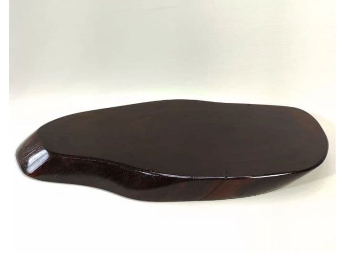 【希少・蔵出し】本紫檀 芯材 無垢 平花台 高級唐木 日本製