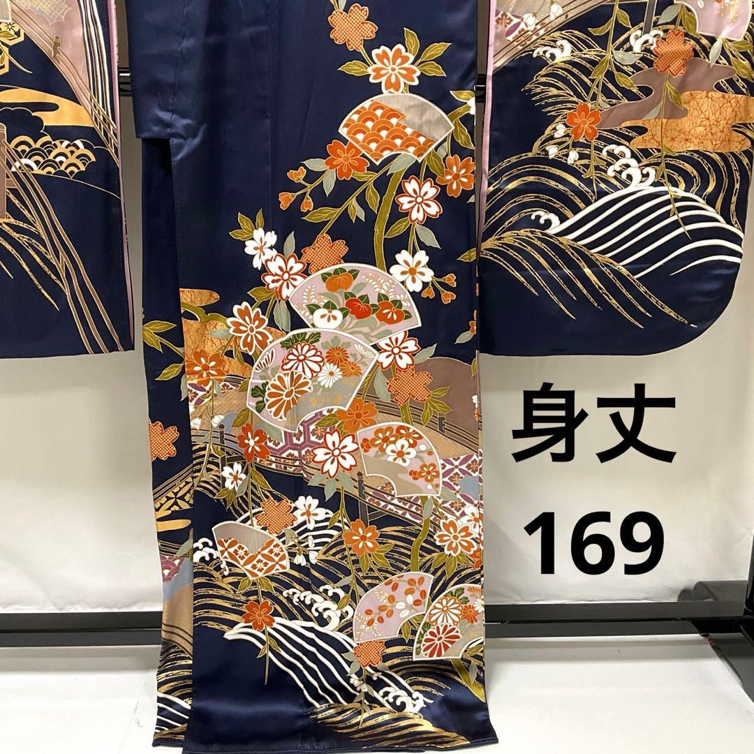 専用C989正絹　振袖　金彩　トールサイズ　極美品　着物