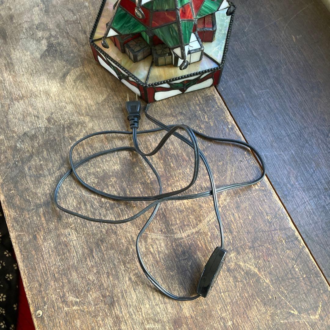 ビンテージ オーナメントグラス ステンドグラス クリスマスツリー 高さ33cm