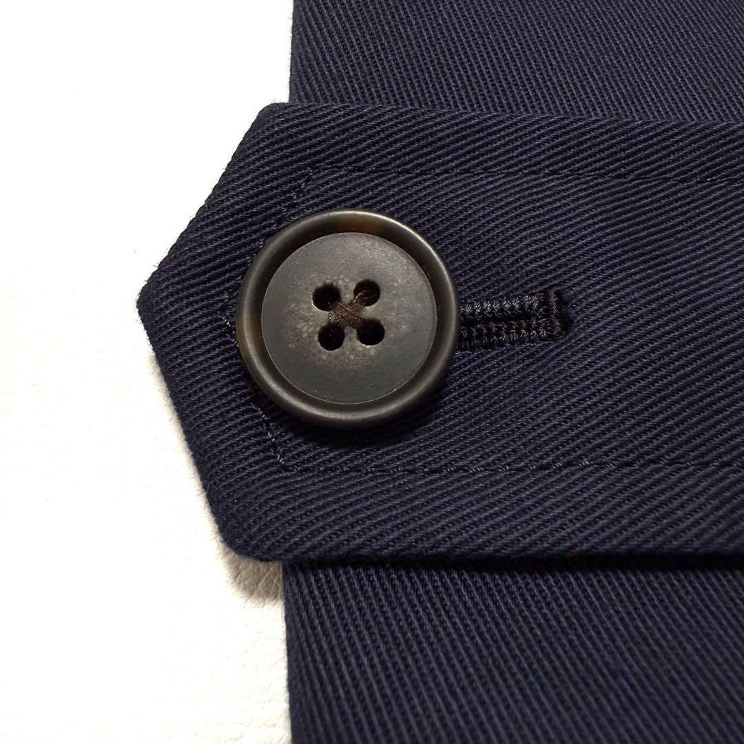 【未使用/タグ付き】 ビームスハート 撥水ギャバジン ステンカラーコート 紺色