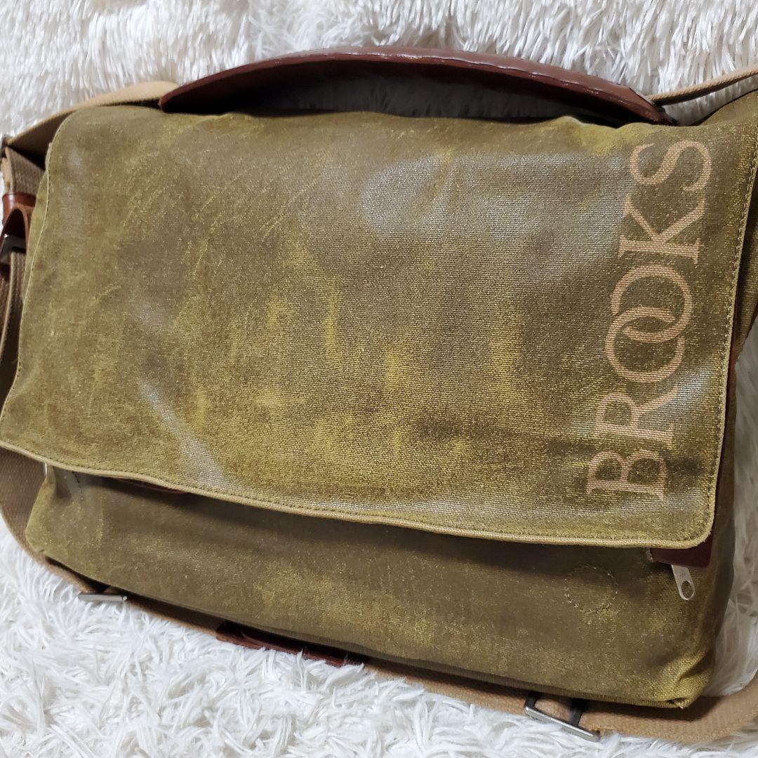 希少 BBROOKS 2way コーティングキャンバス メッセンジャーバッグ