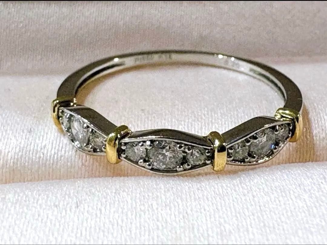 プラチナ K18 ダイヤモンドリング　11号 pt950