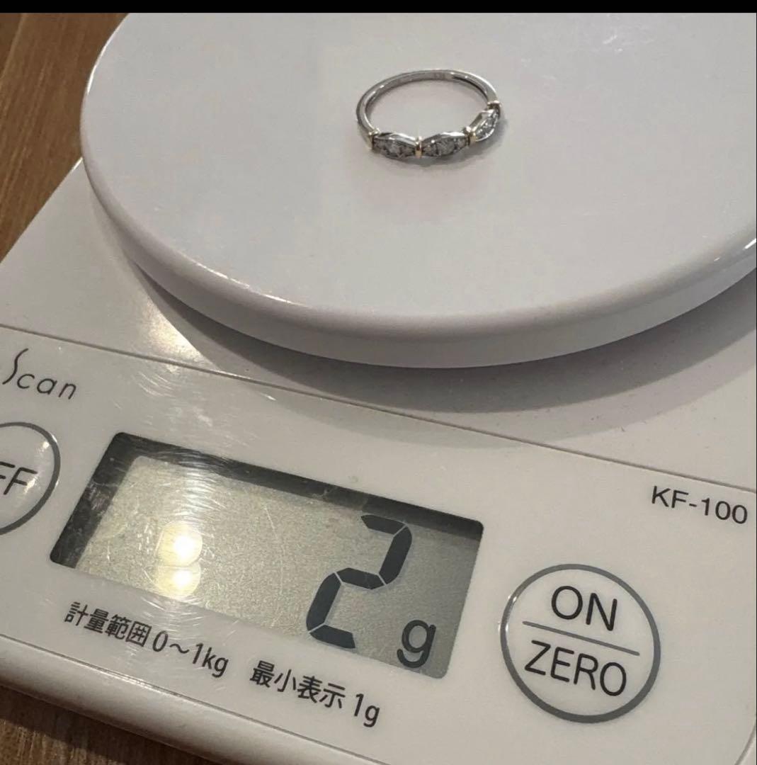 プラチナ K18 ダイヤモンドリング　11号 pt950