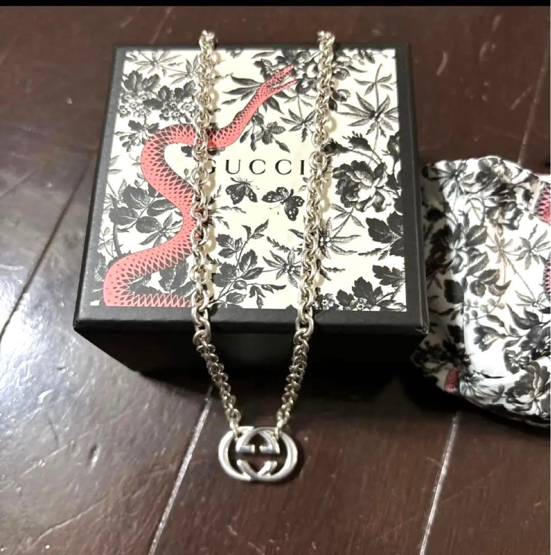 GUCCI グッチ インターロッキングG ネックレス シルバー925