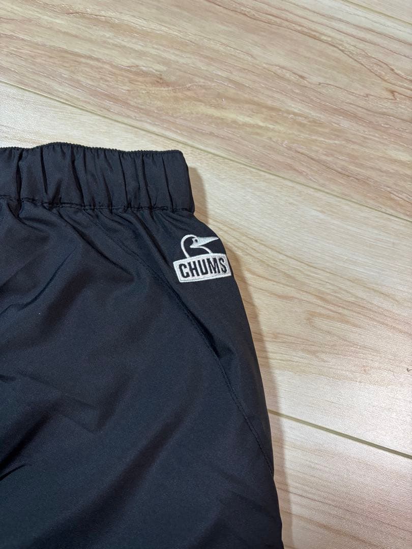 美品　チャムス　ナイロン　セットアップ　裏フリース　ブラック　黒　サイズL