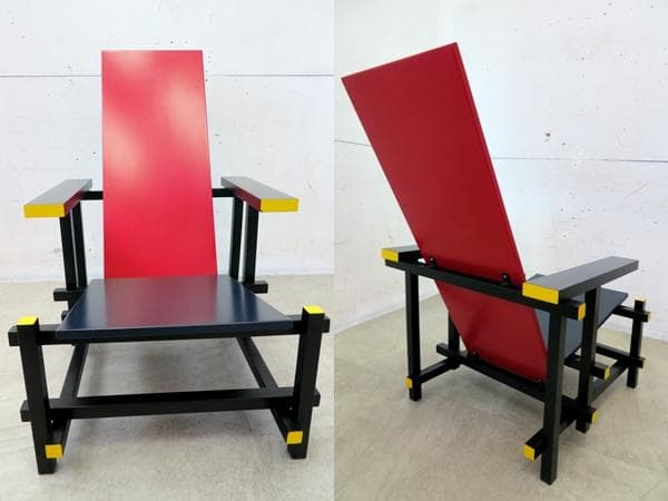 展示品■レッド＆ブルー チェアリートフェルト■名作■リプロダクト