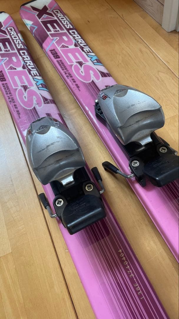 XERESスキー板セット子供ジュニア女の子ピンク ストック小学生138cm
