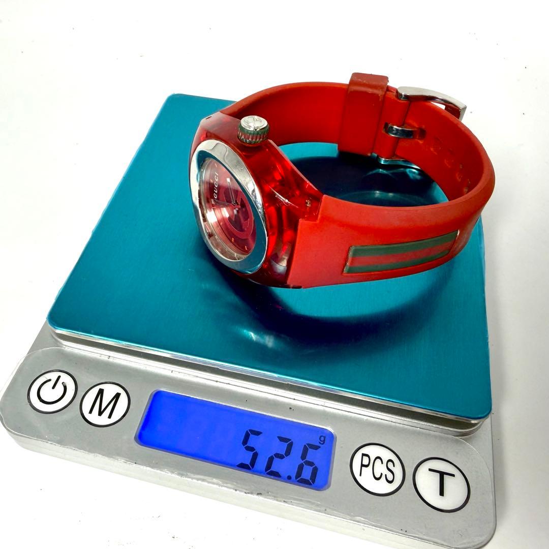 【稼働品/付属品あり】グッチ シンク 137.3 腕時計 デイト シェリーライン