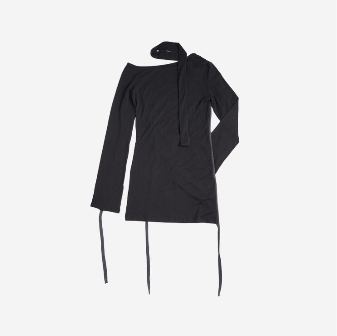 トップス elfelfelfarchives LILY SCARF TOP Black