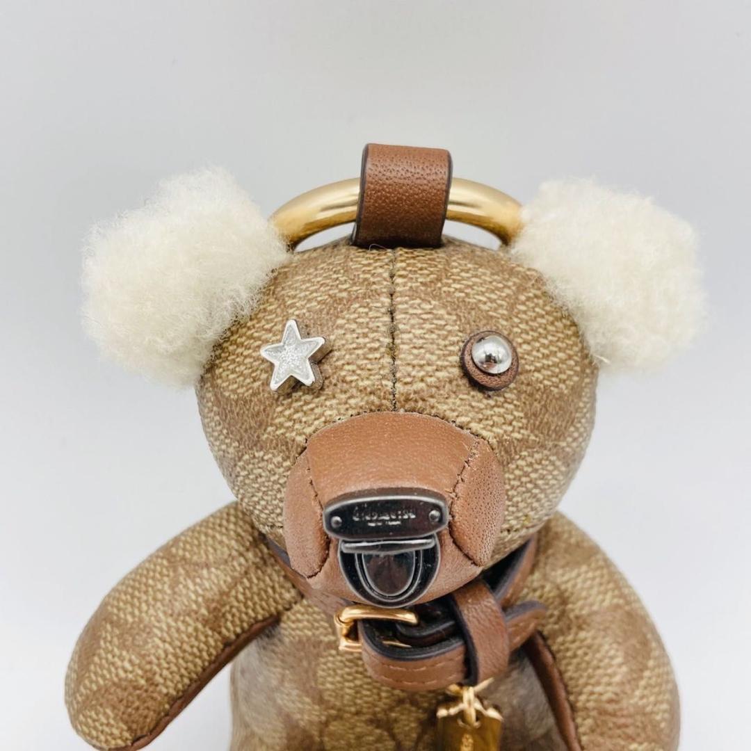 COACH コーチ キーリング バッグチャーム テディベア シグネチャー