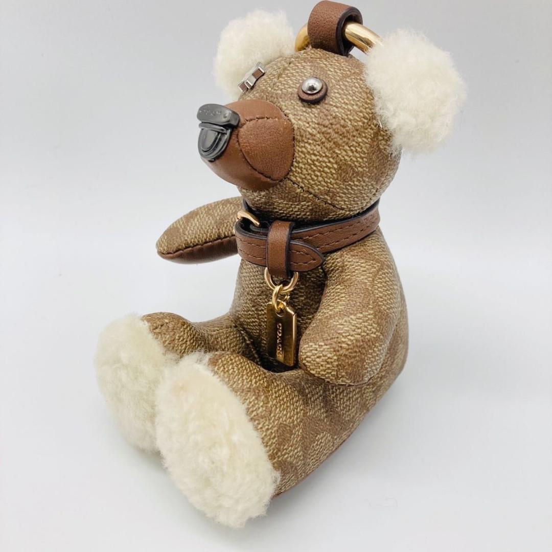 COACH コーチ キーリング バッグチャーム テディベア シグネチャー