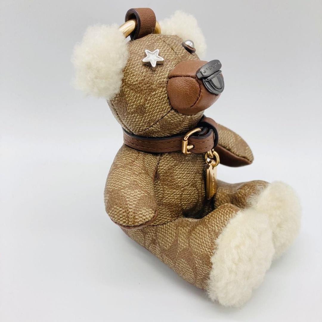 COACH コーチ キーリング バッグチャーム テディベア シグネチャー
