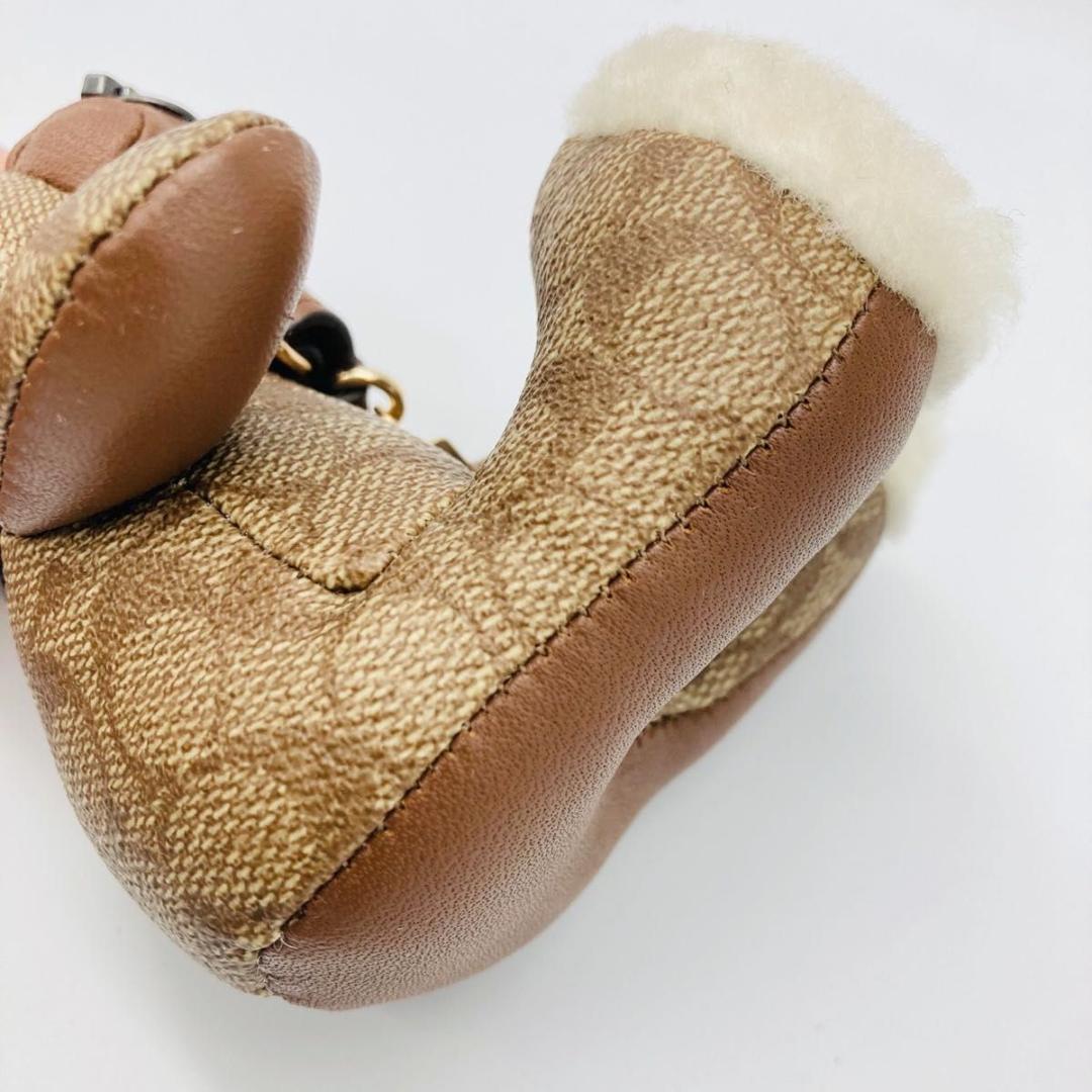 COACH コーチ キーリング バッグチャーム テディベア シグネチャー