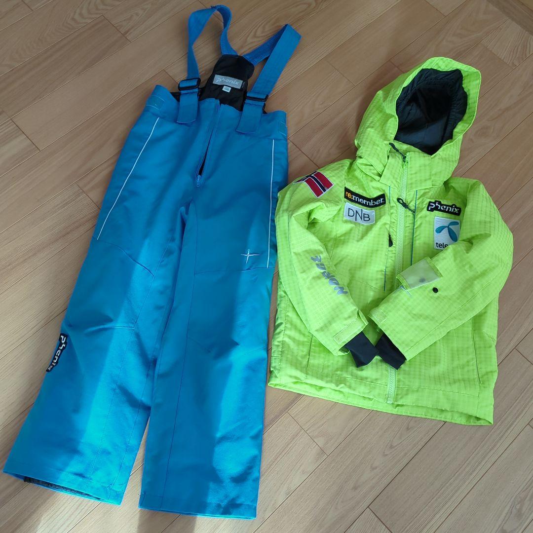 Phoenix　子供用スキーウェア（青＆黄色）120　セットアップ