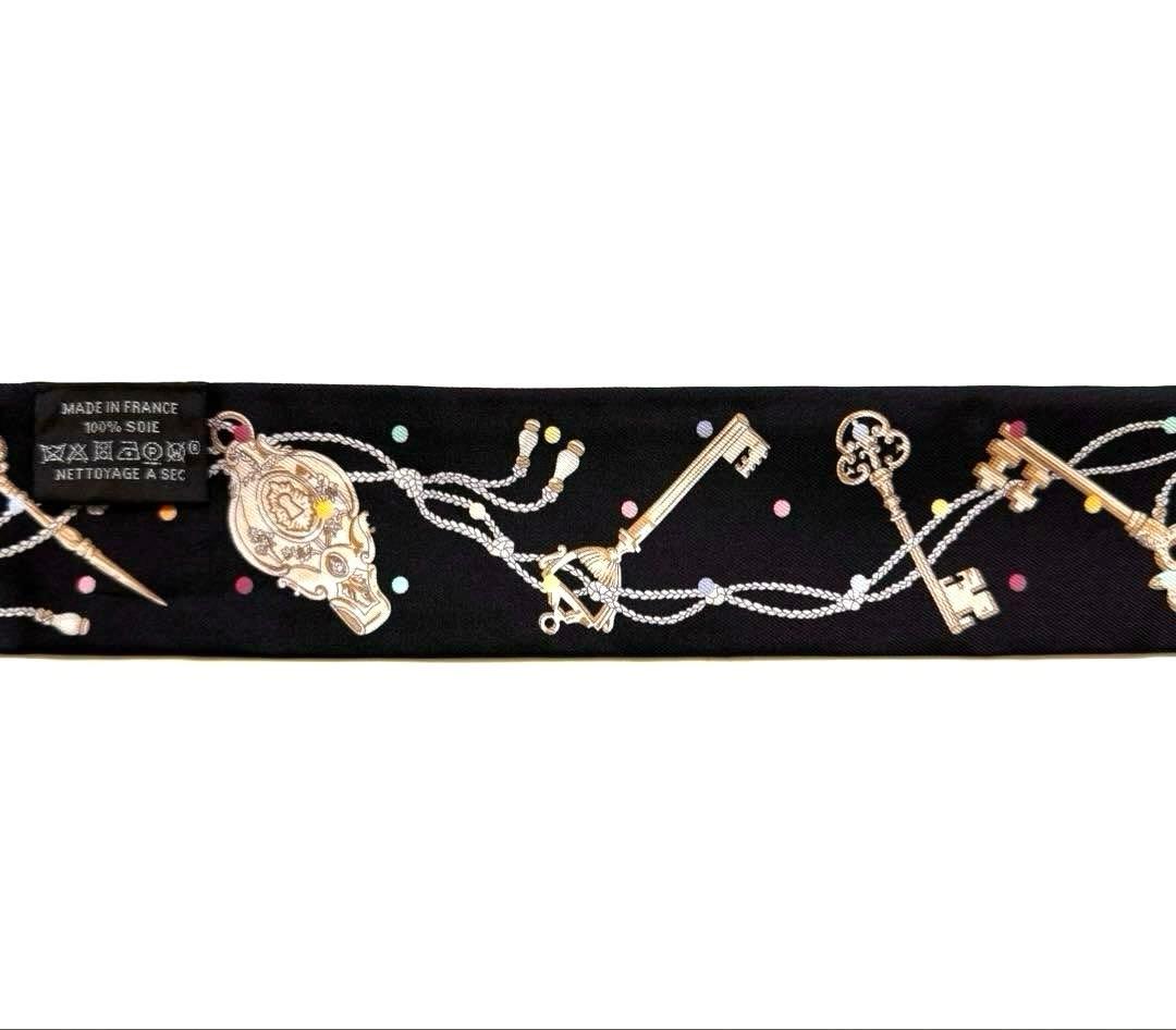 予約完売 極希少 極美品 エルメス ツイリー レクレアポア ノワール 黒 金