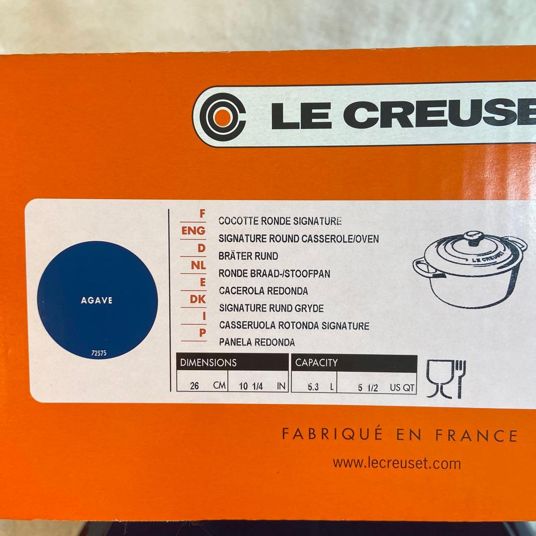【未使用】 LECREUSETルクルーゼシグニチャー ココットロンド 26cm