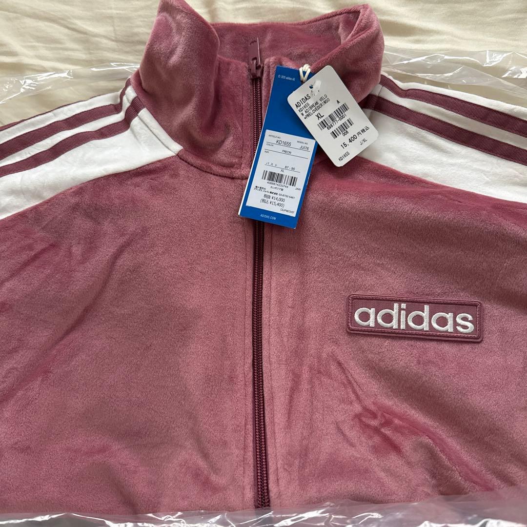 adidas アディブレイク ベロア トラックトップスピンク XL