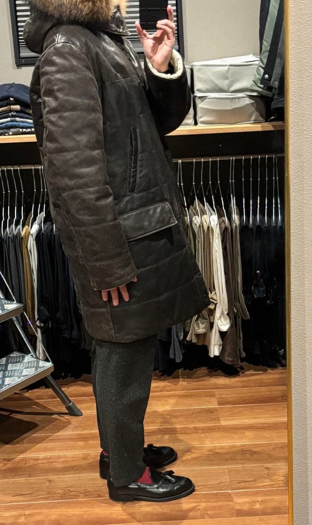 超希少 ISAIA リアルレザーコート N-3B型 FOXファーイタリア