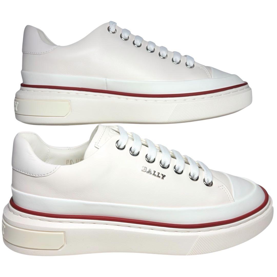 未使用品 BALLY MAILY バリー マイリー レザースニーカー ホワイト