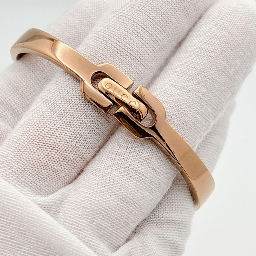 【人気・電池新品】GUCCI 6800L GG柄 ピンク シェル ピンクゴールド