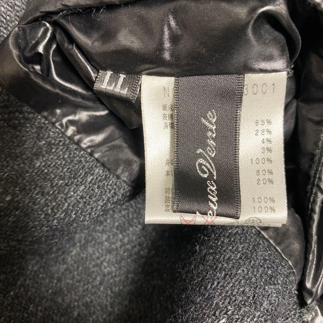 メルヴェイユ ヴァント　リバーシブル　ダウン　ウール　ロングコート　大きめ　黒