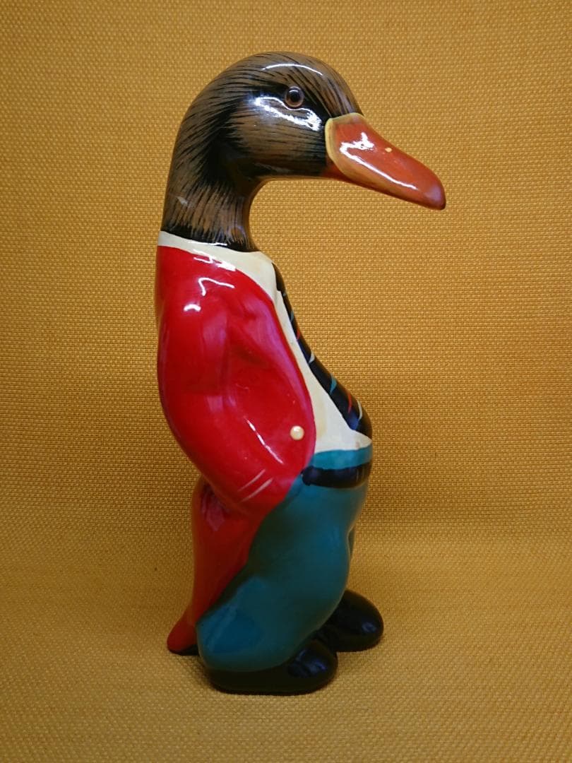 ビンテージ　人形　アヒル　カモ　陶器　置物　インテリア　工芸品　A2946