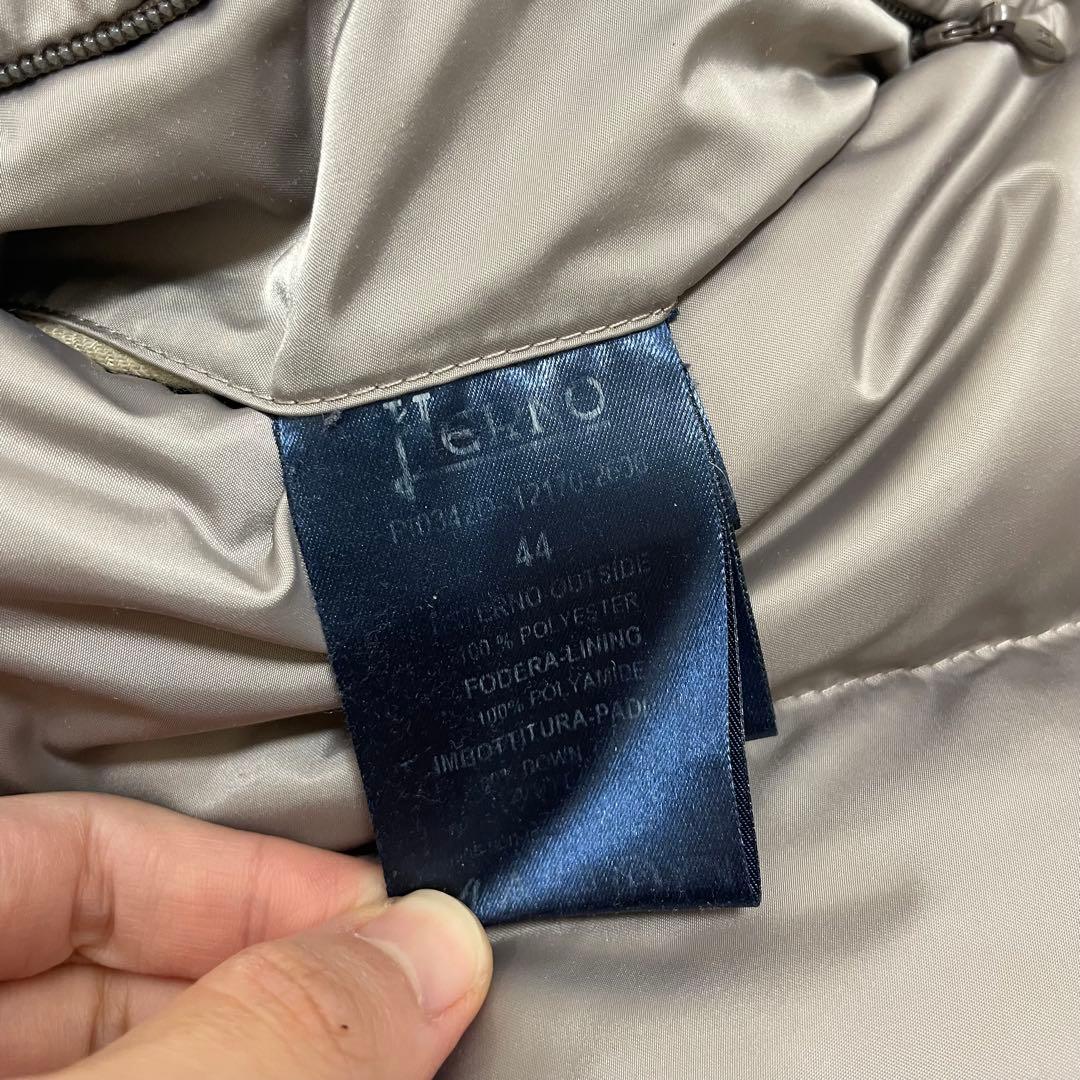 【美品】ヘルノ ポーラーテック ダウンコート 44 2XL相当 グレージュ