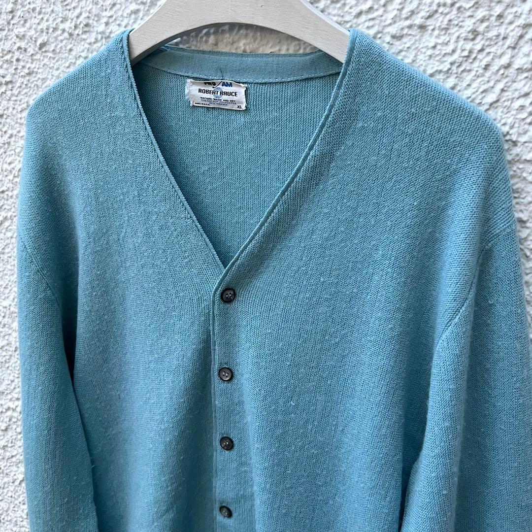 60s 70s Robert Bruce モヘアカーディガン USA製 XL