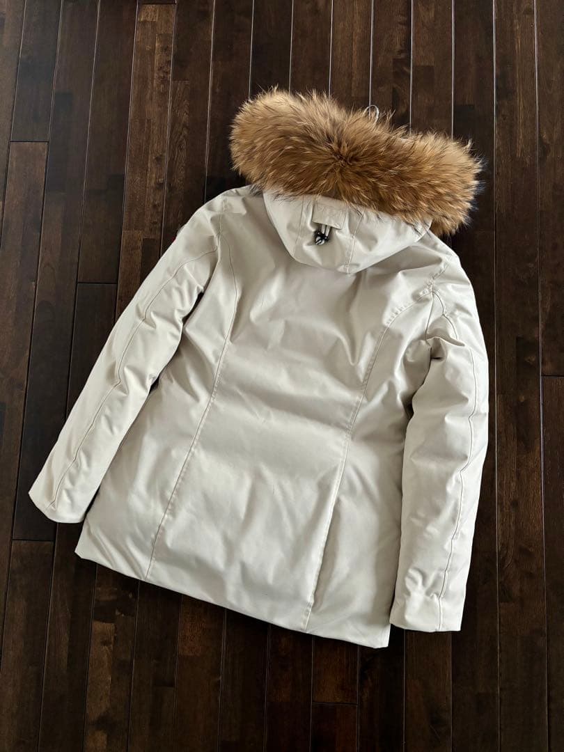 ケープホーン/定価9.7万 ネヴァド ファー付 ダウンJKT アイボリー 42