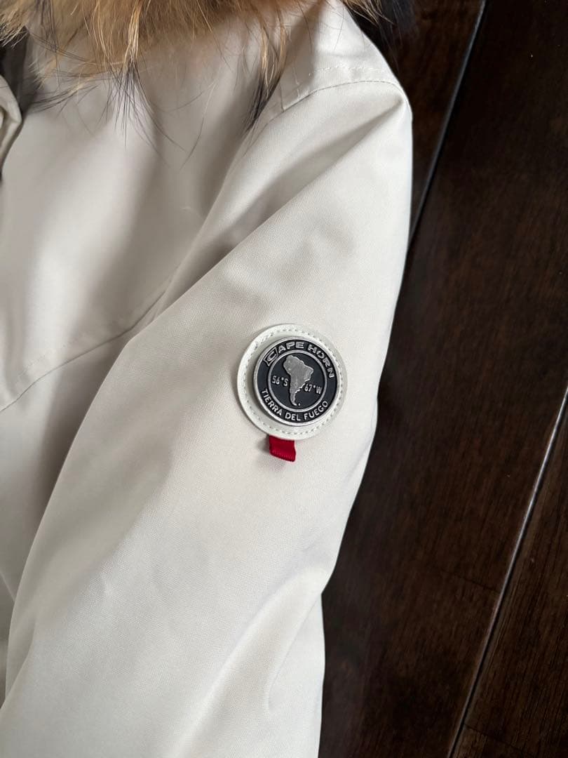 ケープホーン/定価9.7万 ネヴァド ファー付 ダウンJKT アイボリー 42