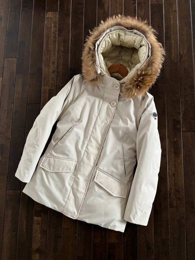 ケープホーン/定価9.7万 ネヴァド ファー付 ダウンJKT アイボリー 42