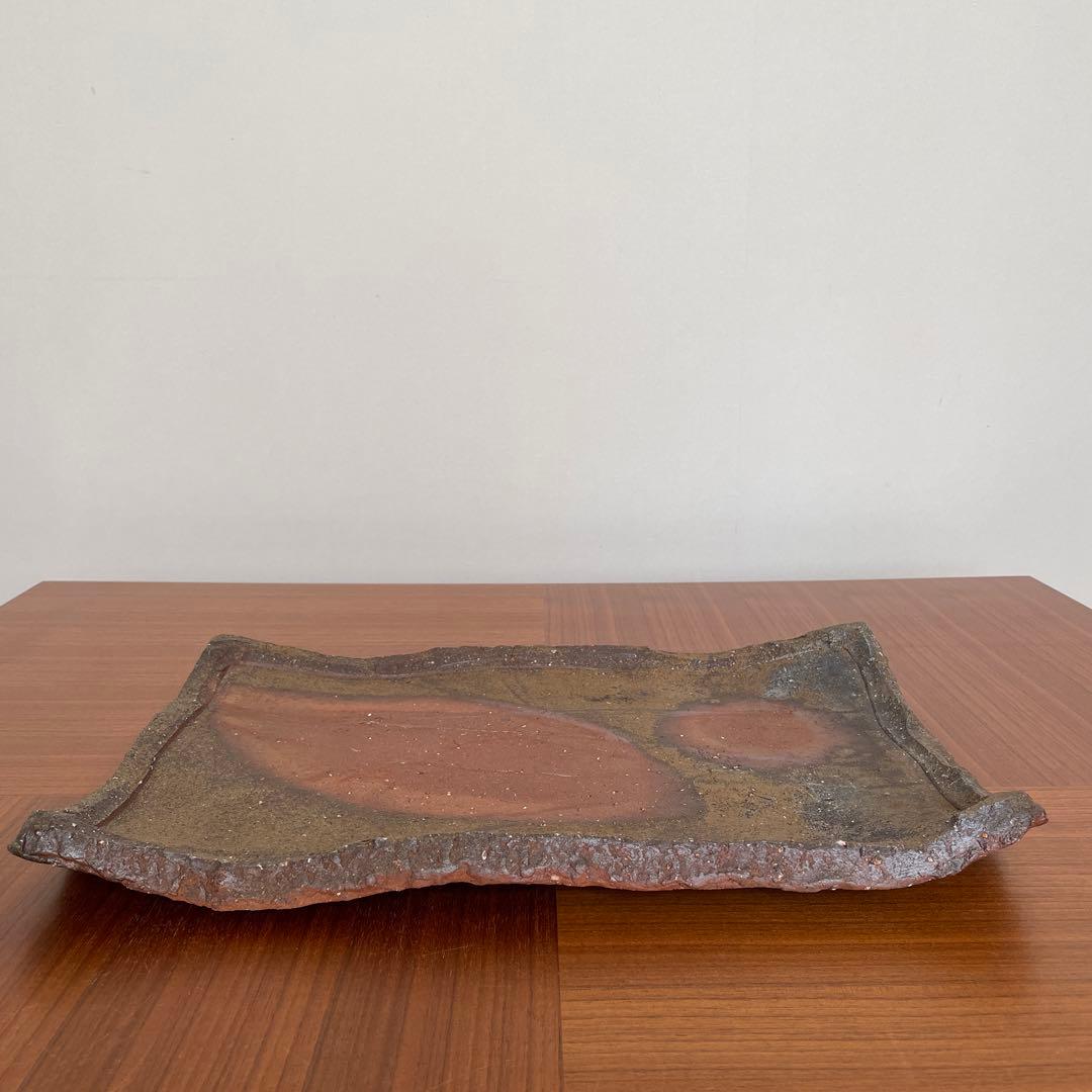 焼き締め　板皿　未使用