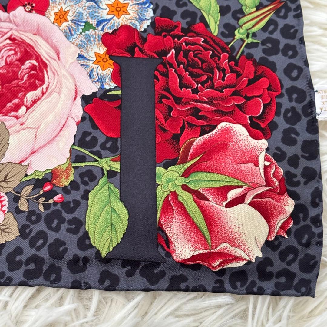 GUCCI グッチ シルク スカーフ フラワー 花柄 レオパード フローラル