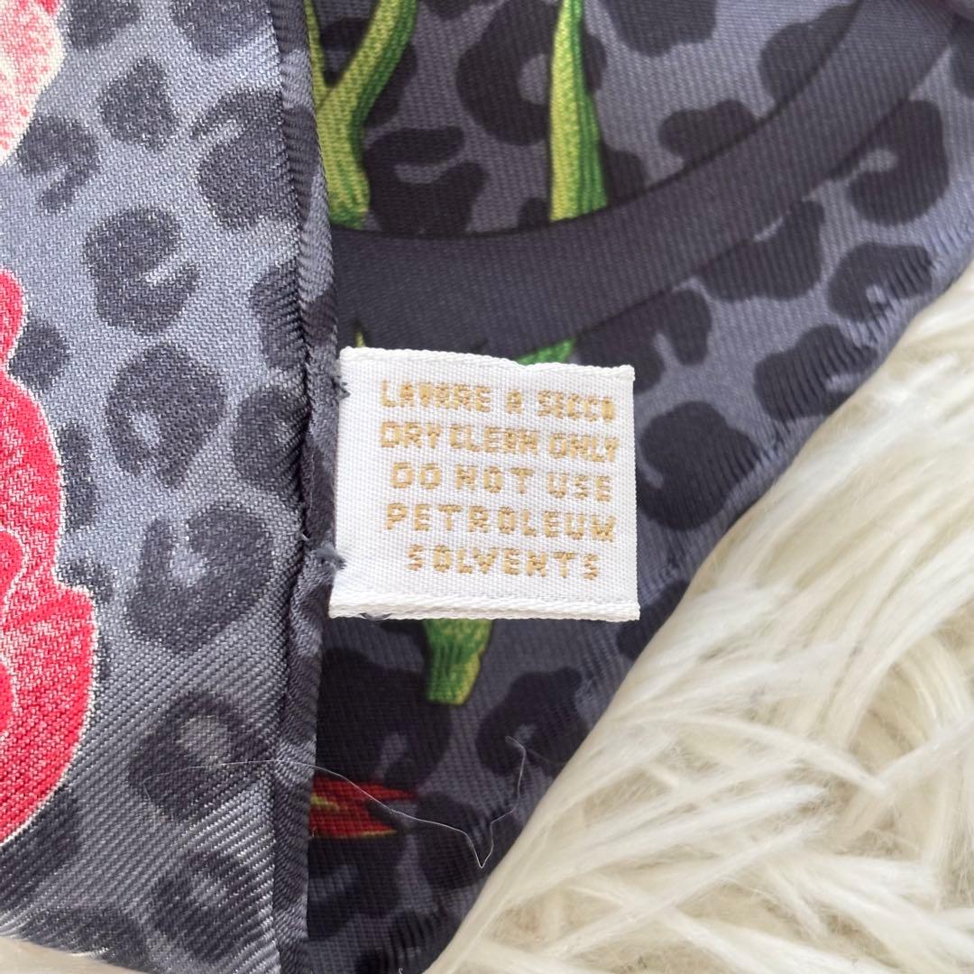 GUCCI グッチ シルク スカーフ フラワー 花柄 レオパード フローラル
