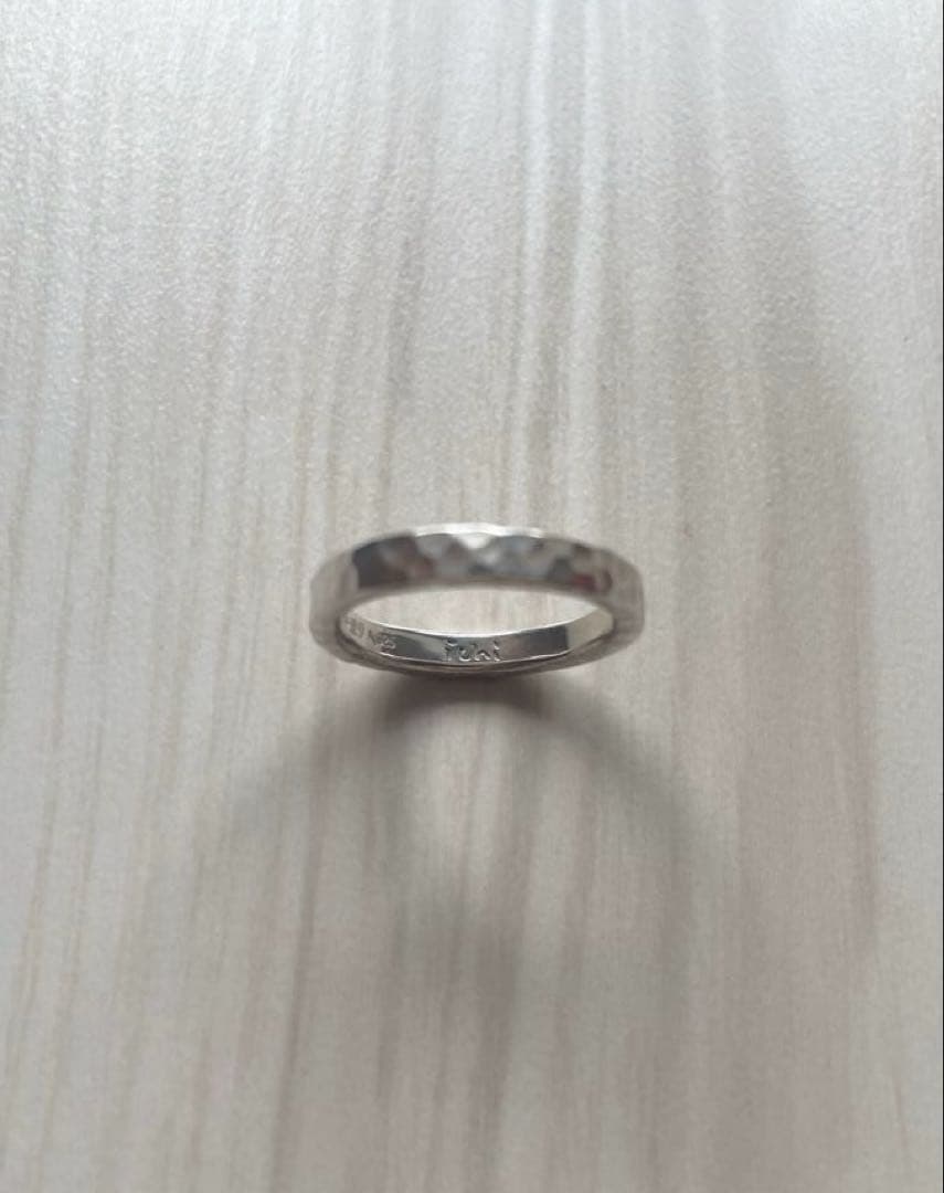 シルバー リング 槌目リング S010381 11号