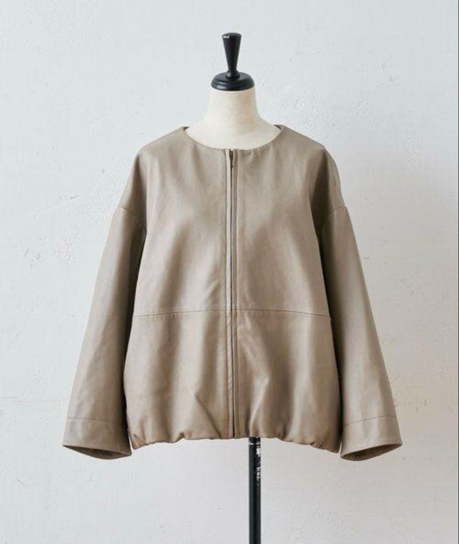 【未使用品】 BEARDSLEYビアズリーレザージャケット ラムレザーブルゾンM