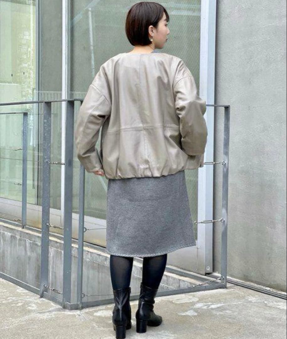 【未使用品】 BEARDSLEYビアズリーレザージャケット ラムレザーブルゾンM