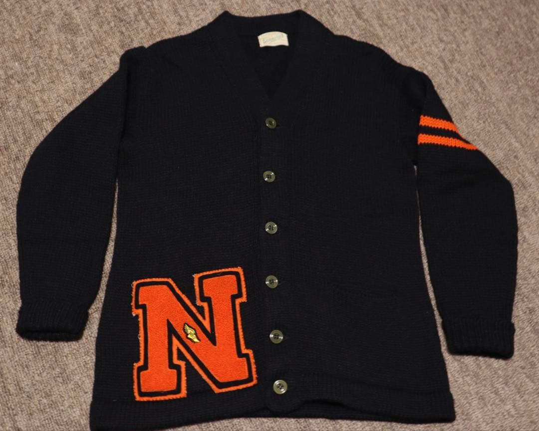 50年代推定 ヴィンテージ Dennery’s レタードカーディガン USA製