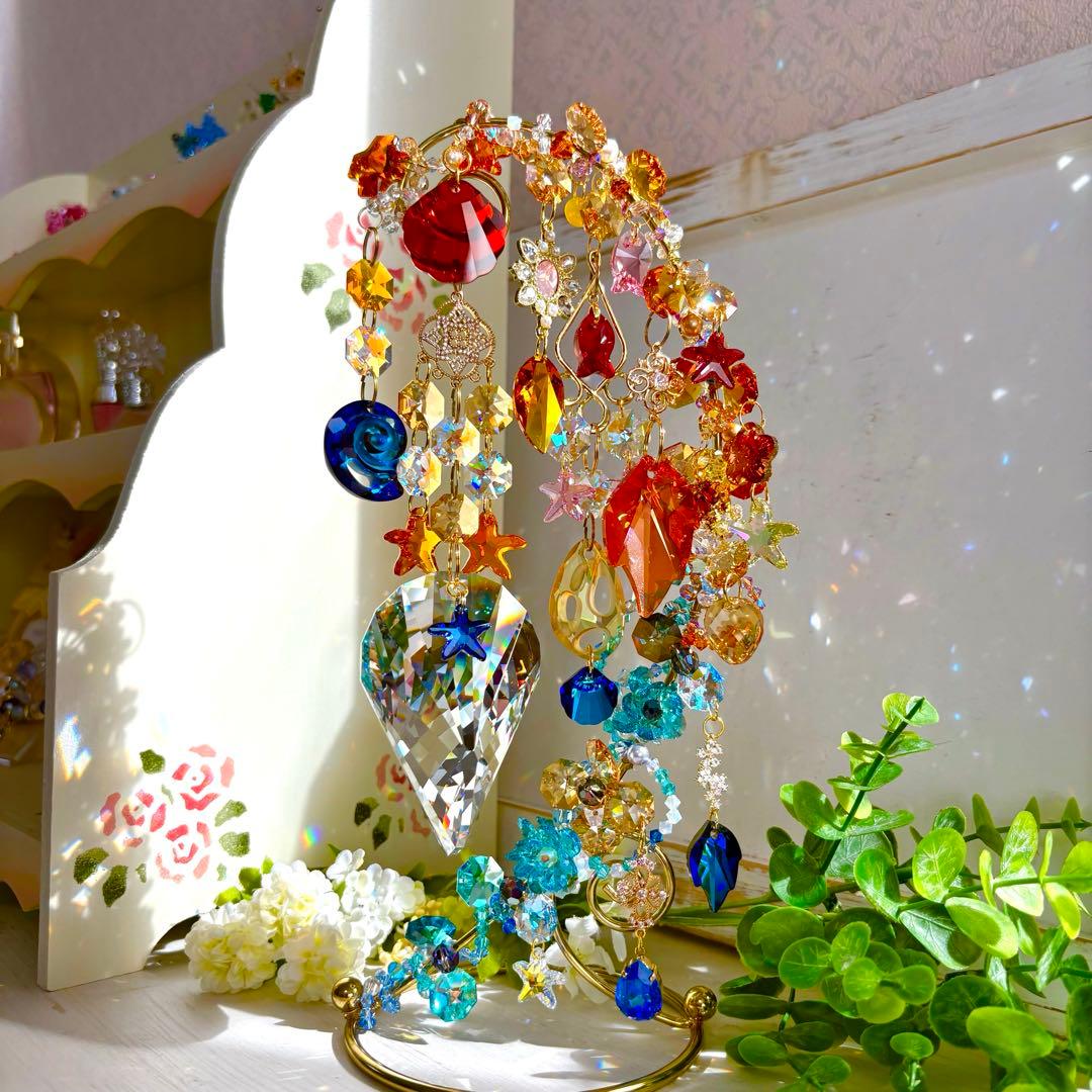 秋の海✩.*˚ SWAROVSKI置き型サンキャッチャー ✩.*˚