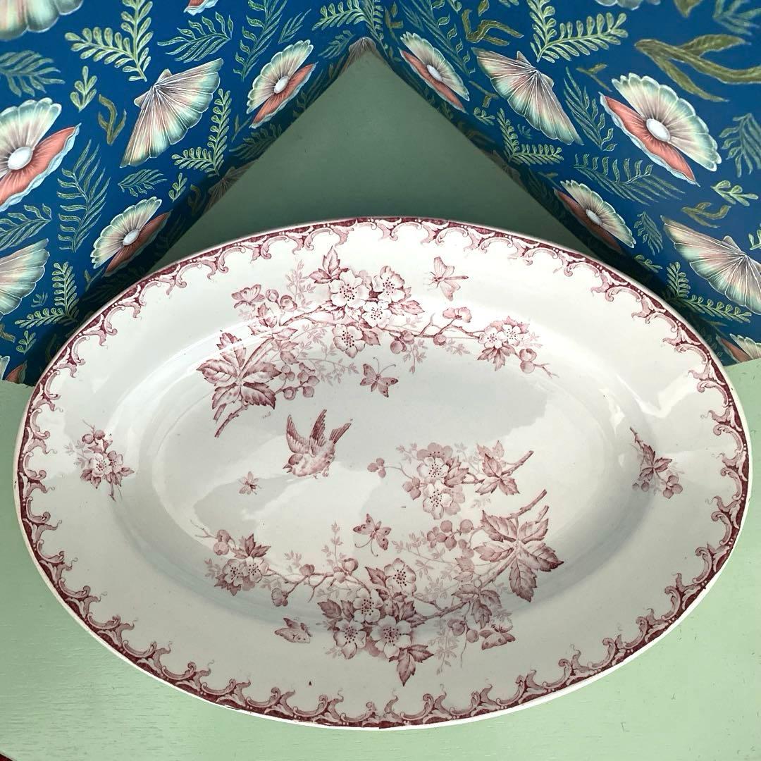 アンティーク プレート サンタマンSAINT AMAND HAMAG オーバル