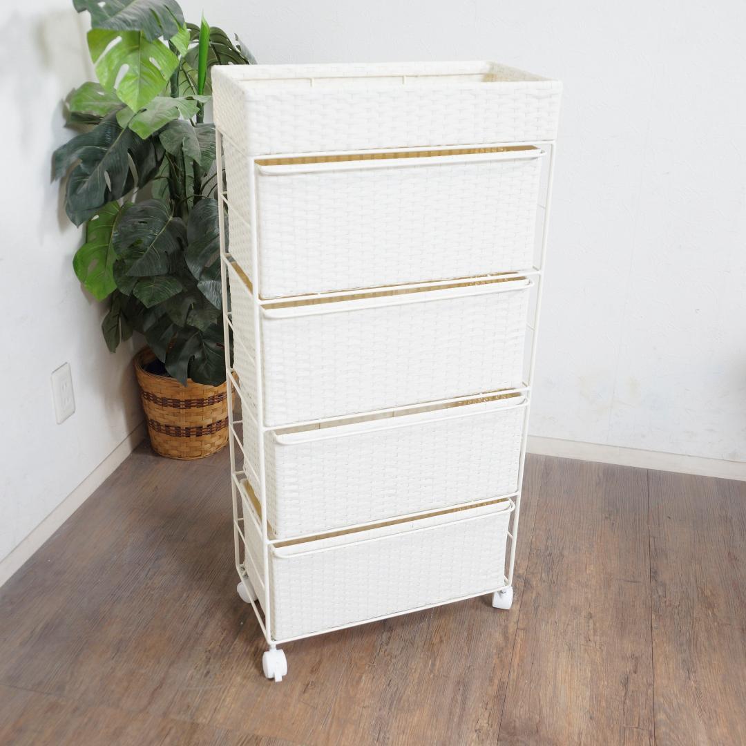 【新品】ランドリーチェスト　天板収納スペース　キャスター付　アウトレット