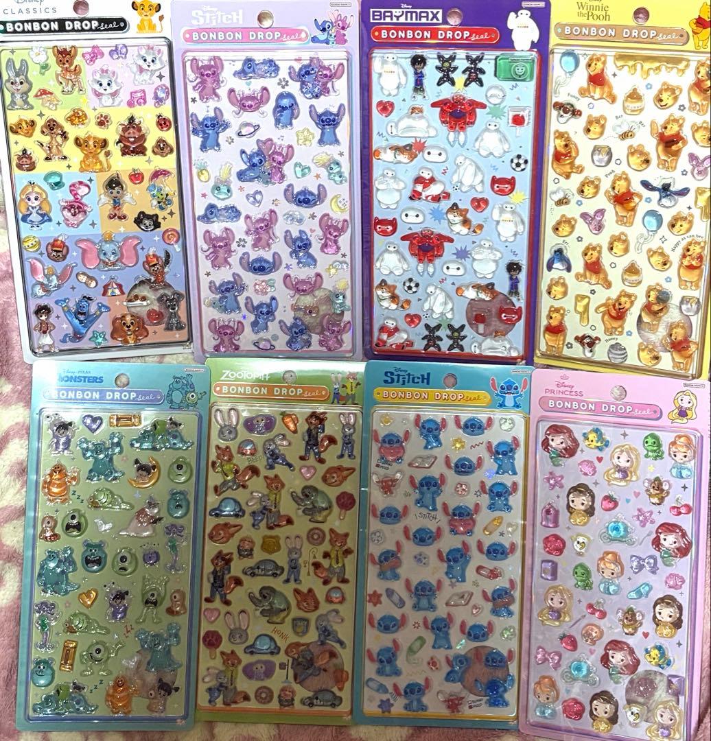 ディズニー ボンボンドロップシール 第2弾 8種セット