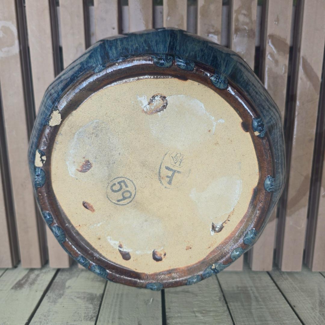 i+【店頭引取大歓迎】 睡蓮鉢 メダカ鉢 金魚鉢12角形 日本庭園 和 鉢